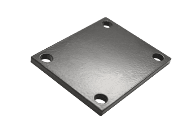 Placa de reforço para suporte de roda com placa
