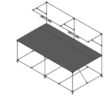 Mesa de preparação de pedido ergonômica