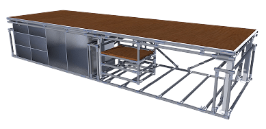 Mesa de preparação de pedido ergonômica
