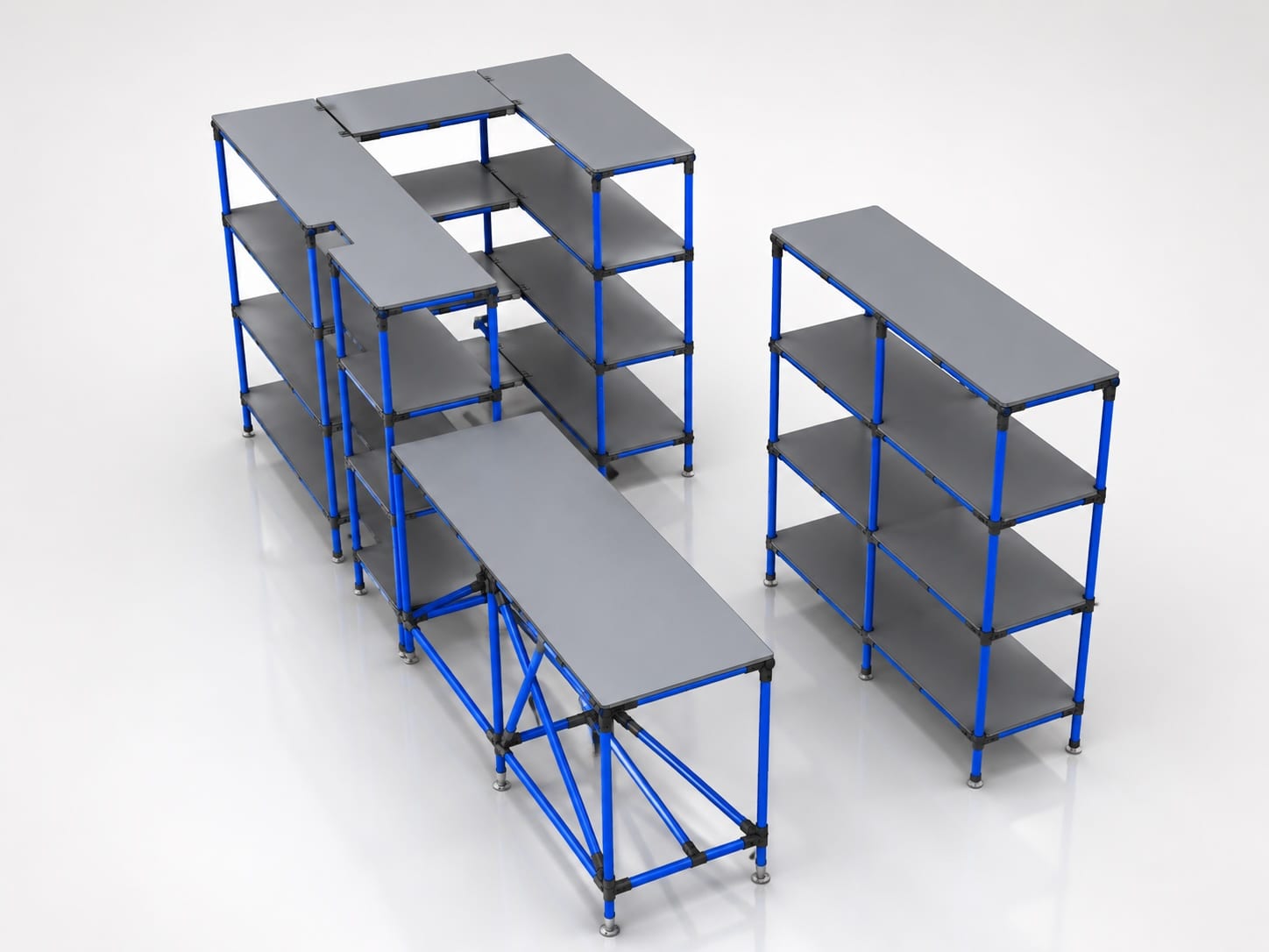 Estante de parede industrial Makitlean