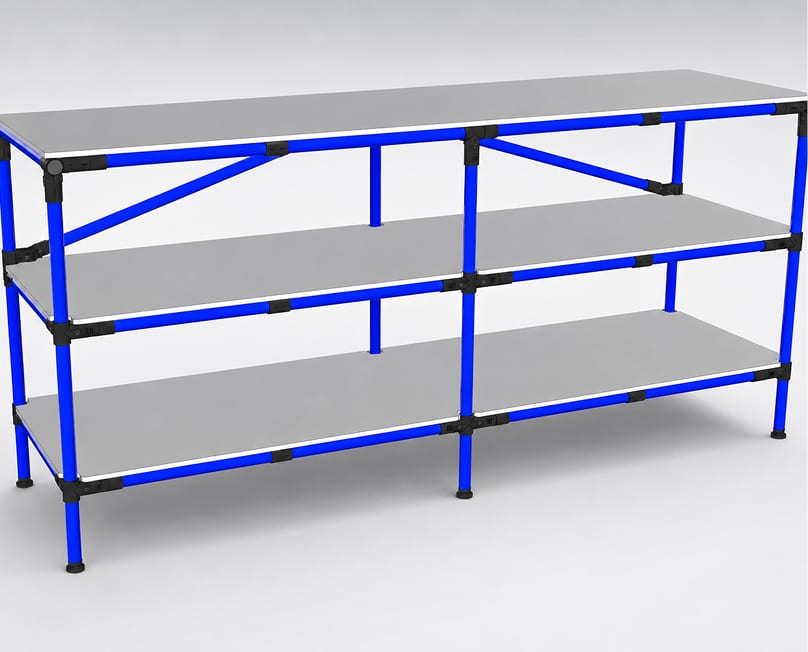 Estante tubular Makitlean