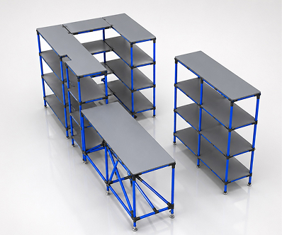 Estante tubular Makitlean