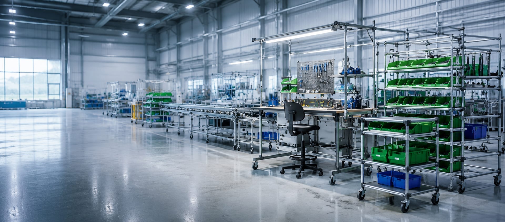 Chão de fábrica Makitlean — soluções para todos os setores